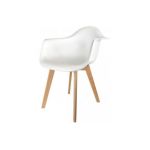 : Chaise scandinave avec accoudoir blanc NORWAY