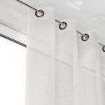 LINDER Voilage tamisant, Kaolin blanc écru l.300 x H.250 cm