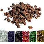 Teamson Home 3 Kg pierres de lave pour bras&eacute;ro &agrave; gaz d&rsquo;ext&eacute;rieur jardin marron PT FG0009 Marron