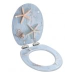 VidaXL Siège WC MDF Couvercle à fermeture en douceur Étoile de mer