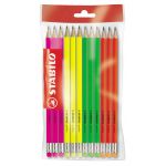Stabilo IT12/110-490712 Crayons Swano Fluo, Multicolore