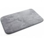 Tapis Salle de Bain "Mémoire de Forme" 80x50cm Gris"