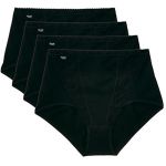 Sloggi Lot de 4 culottes hautes - Noir