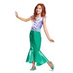 Ruedelafete Disney Officiel Classique Déguisement Ariel la Petite Sirène, Déguisement Princesse Fille en taille M