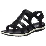 Geox Sandales à talons respirantes en cuir Vega Noir - Taille 41;40;39;38;37;36