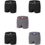 Umbro Pack de 5 boxers sans couture - noir/gris