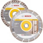 Bosch Lot 2 Disques diamant 125 mm / 230 mm sp&eacute;cial ma&ccedil;on - 06159975H9