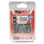 Molly Cheville m&eacute;tallique &agrave; expansion avec vis Classique (blister) (8 - 33 - 4 - 16) - &Oslash; mm : 8 - Long. mm : 33 - &Oslash; vis mm : 4 - Nb de pi&egrave;ces par bo&icirc;te : 16