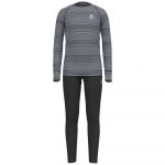 Odlo Ensemble Long Active Warm Eco 128 cm Black - Grey Melange