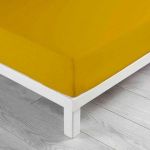 Drap housse coton lavé (160 cm) Linette Jaune
