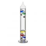 TFA Dostmann Thermomètre analogique en verre Galileo Galilei, 18.1016, liquide, 33 cm, mesure de la température intérieure, facile à lire, objet décoratif, 18 à 26°C, coloré