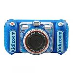 Vtech Kidizoom Duo DX Bleu, Appareil Photo pour Enfants avec +75 filtres, Photos et vidéos, Double caméra Avant et arrière, Coque Anti-Choc, Langue Italienne, Piles incluses, 3-12 Ans