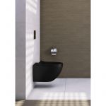vitra PACK WC SUSPENDU SANS BRIDE SENTO 54 CM ABATTANT SLIM DUROPLAST FERMETURE DOUCE V-FIT NOIR MAT RÉF 7748B083-6156