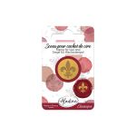 Aladine Sceau Fleur de Lys pour Cachet de Cire - En Laiton - Embosseur Pistolet à Cire - Pour Carterie, Loisirs Créatifs - 70217