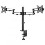 StarTech.com Bras pour ecran PC a double affichage en aluminium - Double articulage - Pour moniteurs a montage VESA jusqu'a 30 (ARMDUAL3) - kit de montage (bras reglable)