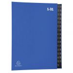 Exacompta Lot de 6 trieurs Ordonator 32 compartiments - 24x34cm - Bleu - 57042E