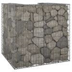 VidaXL Mur en gabion pour poubelle Acier galvanis&eacute; 110x100x110 cm