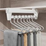 Porte Pantalon Coulissant Porte Pantalon 25-61 cm Tringle Ajustable Gain de Place