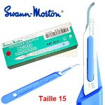 Swann-Morton Bistouris stériles à usage unique u15 (boîte de 10)