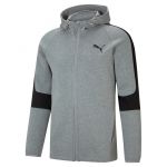 Puma Sweat &agrave; capuche &agrave; fermeture zipp&eacute;e int&eacute;grale Evostripe homme, Gris/Bruy&egrave;re, Taille M, V&ecirc;tements