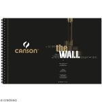 Canson 400078797 - Album spiralé 30 feuilles The Wall A4+ 220g/m², extra lisse blanc