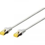 Digitus Cordon de raccordement - RJ-45 (M) pour RJ-45 (M) - 10 m - SFTP - CAT 6a - d&eacute;marr&eacute;, sans halog&egrave;ne, sans crochet - gris