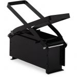 Relaxdays Presse briquette de papier, acier; pour blocs, manuel, comprimer, HlP 12x26x9cm, noir