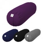 Traversin, rouleau de m&eacute;ditation, yoga 24 x 64 cm Prune