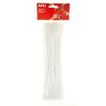 APLI 13277 - Sachet de 50 chenilles 300 mm, coloris blanc