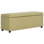 VidaXL Banc avec compartiment de rangement 116 cm Vert Polyester