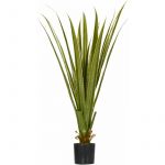 Outsunny Plante artificielle agave H.90 cm 16 feuilles tronc grand réalisme pot inclus - Vert