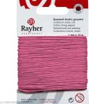 Rayher Fil de coton ciré 1 mm - Rose foncé x 20 m