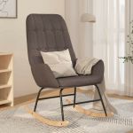 VidaXL Mercatoxl - Chaise à bascule Gris foncé Tissu
