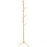 Homcom Portemanteau sur pied style cosy naturel 8 patères dim. 40L x 40l x 165H cm bois de pin - Beige