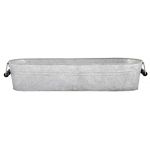 Esschert design Jardini&egrave;re ovale en zinc avec 2 anses Oz