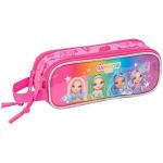 Safta Rainbow High Shine Trousse Double pour Enfant, idéale pour Les Enfants d'âge Scolaire, Confortable et Polyvalente, qualité et résistance, 21 x 6 x 8 cm, Multicolore, M, Décontracté