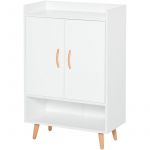 Homcom Meuble &agrave; chaussures scandinav 60x30x92cm Blanc