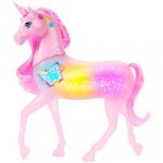 Mattel Licorne Sons et Lumières avec 20 combinaisons interactives de lumières, sons et musique, effets activés en appuyant sur des boutons et en caressant la tête, JCP78