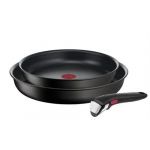 Tefal Lot 2 poeles 22/26 cm + poignee amovible Ingenio Eco Resist L3979002