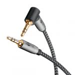 Goobay 65282 C&acirc;ble audio auxiliaire 3 m avec prise coud&eacute;e &agrave; 90 degr&eacute;s et prise jack 3,5 mm pour t&eacute;l&eacute;phone portable, casque, console