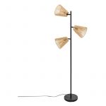 Atmosphera Lampadaire 3 abat-jours corde Giada - Naturel clair