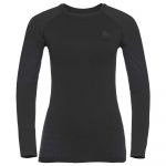 Odlo PERFORMANCE WARM ECO BL TOP CREW NECK L/S W BLK/NEW GRAPHITE GREY 21 [Taille L]