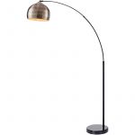 Lampadaire arqué, Teamson Home, brun, 110 X 32 X 173