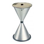 Outillage Industrie Cendrier sur pied DIABOLO hauteur 770 mm Ø 405 mm en tôle d'acier laquée époxy argent