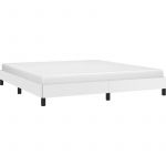 VidaXL Cadre de lit Blanc 160x200 cm Similicuir