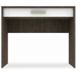 Console 1 Tiroir "Tenya" 90cm C ne Foncé & Blanc Prix