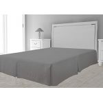 Intemporel Cache sommier microfibre - 140 x 190 cm - gris