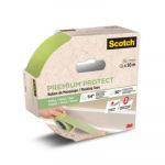 Scotch Premium Protect Ruban de Masquage, 36 mm x 50 m Ruban Adhésif Polyvalent pour Travaux de Peinture et Décoration, Intérieur et Extérieur, 70% PEFC