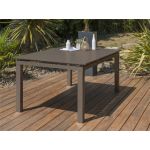 DCB Garden Table jardin ZAHARA alu rallonge 180/240x100x73cm Sable