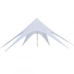 Outsunny Tente de Jardin XXL en &eacute;toile b&acirc;che Anti-Pluie Voile d'ombrage Toile de Camping 10L x 10l x 4H m Polyester Haute densit&eacute; 210D imperm&eacute;able Blanc